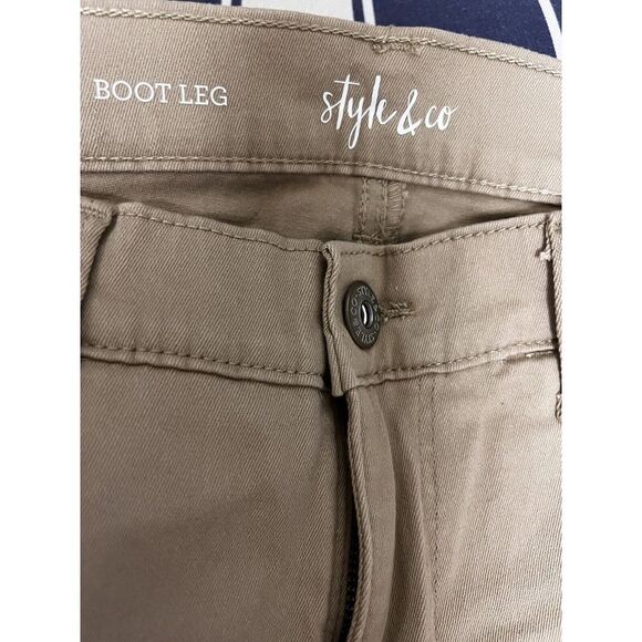 NWT‎ $49 Macy's STYLE & CO Pants Women's Size 10P 10 Petite Tan Boot Tag BKH-C - Picture 10 of 12